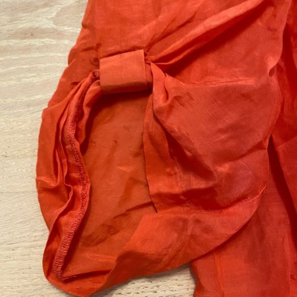 Moda International flowy 3/4 length sleeve coral top size Medium - Picture 4 of 5